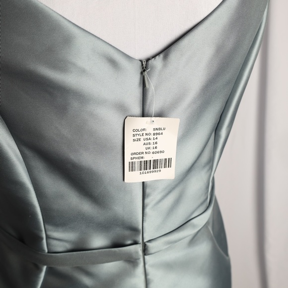 Sorella Vita 8964 Formal Gown Dress Seafoam Blue-green. Tag Sz 14 (sz 10-12) - Picture 9 of 12